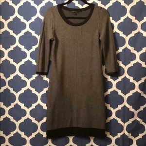 Ann Taylor Knit Sweater Dress Navy/Cream